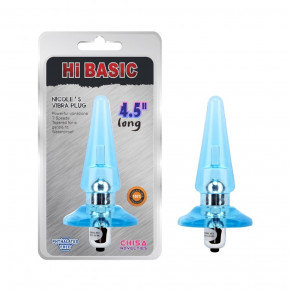 Chisa Novelties | Анальная вибропробка Chisa Hi-Basic Nicole's голубая. Цена: 499 грн