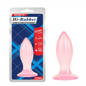 Chisa Novelties | Пробка анальная на присоске Chisa Hi-Rubber Butt Plug. розовый. Цена: 550 грн
