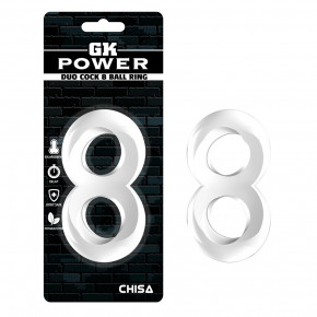 Chisa Novelties | Ерекційне кільце - GK Power Duo Cock 8 Ball Ring Clear. Ціна: 225 грн
