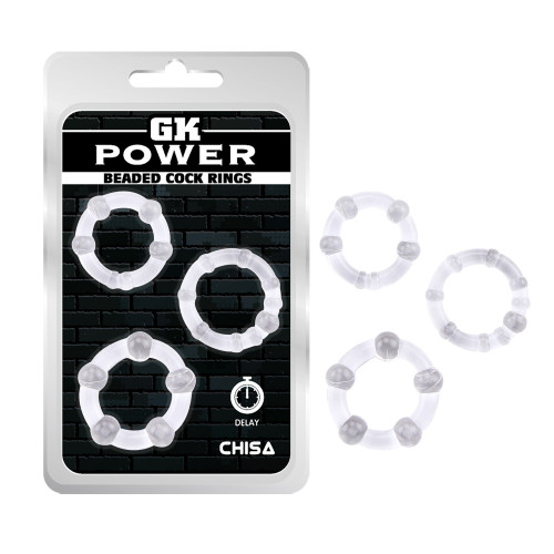 Chisa Novelties | Эрекционные кольца-GK Power Beaded Cock Rings Clear. Цена 128 грн Chisa Novelties | Эрекционные кольца-GK Power Beaded Cock Rings Clear. Цена 128 грн