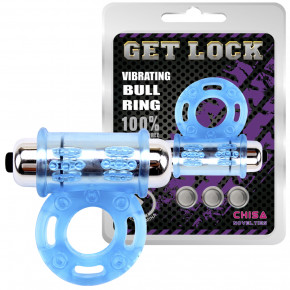 Chisa Novelties | Ерекційне віброкільце - Get Lock Vibrating Bull Ring Blue. Ціна: 354 грн