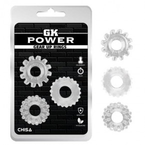 Chisa Novelties | Ерекційні кільця - GK Power Gear Up Rings-Clear. Ціна: 302 грн