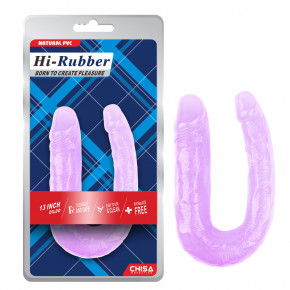 Chisa Novelties | Двусторонний фаллоимитатор Hi-Rubber Dildo Purple 13 