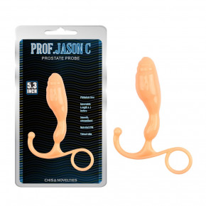 Chisa Novelties | Стимулятор простаты Chisa Prof.Jason C с фигурной ручкой, бежевый. Ціна: 485 грн