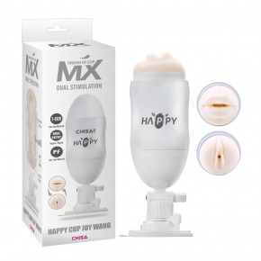 Chisa Novelties | Мастурбатор Вагина и Рот в колбе Chisa MX DREAM of CUP с присоской и вибрацией. Цена: 2 590 грн