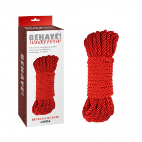 Chisa Novelties | Веревка для бондажа или шибари Chisa Behave Luxury Fetish, красный, 10 м. Ціна: 450 грн