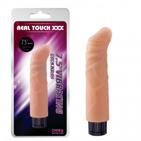 Chisa Novelties | Вибратор из киберкожи на батарейках Chisa Real Touch XXX, бежевый. Ціна: 945 грн