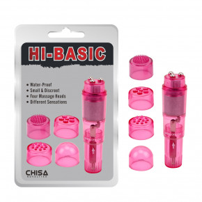 Chisa Novelties | Вибратор клиторальный с насадками Chisa Hi-Basic THE ULTIMATE MINI-MA. Цена: 350 грн
