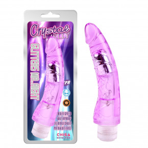 Chisa Novelties | Вибромассажер реалистик Chisa Crystal Jellie с ребристой структурой, фиолетовый. Цена: 1 050 грн