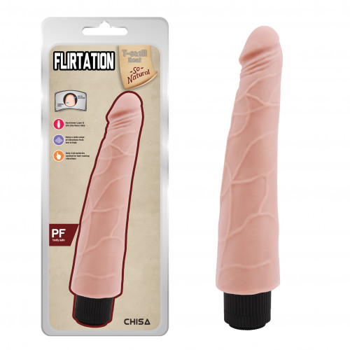 Chisa Novelties | Вибромассажер из киберкожи реалистичный Chisa T-skin ReaL Flirtation, телесный. Цена 945 грн