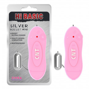 Chisa Novelties | Вибропуля серебристая Chisa Hi-Basic Bullet CNT Mini с розовым пультом управления. Цена: 489 грн