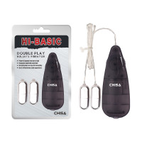 Chisa Novelties | Вибропули серебристые Chisa Hi-Basic Double Play Bullets Vibrator с черным пультом управления. Цена 556 грн Chisa Novelties | Вибропули серебристые Chisa Hi-Basic Double Play Bullets Vibrator с черным пультом управления. Цена 556 грн