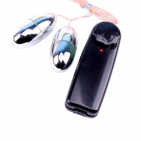 Chisa Novelties | Виброяйца на пульте Chisa Hi-Basic Power Bullet Vibe 2 Egg, серебристые. Цена: 480 грн