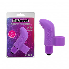 Chisa Novelties | Вибратор для клитора на палец Chisa Mis Sweet Finger Vibe с рельефом, фиолетовый. Цена: 460 грн