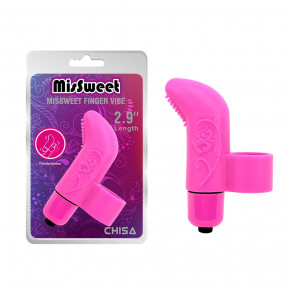 Chisa Novelties | Вибратор для клитора на палец Chisa Mis Sweet Finger Vibe с рельефом, розовый. Цена: 520 грн