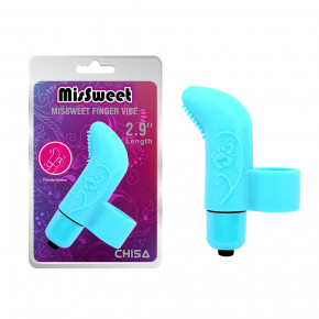 Chisa Novelties | Вибратор на палец с рельефом Chisa MisSweet Finger Vibe, голубой. Цена: 499 грн