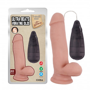 Chisa Novelties | Вибратор реалистичный на присоске Chisa T-skin ReaL Ultra Beats Vibrating Dildo с пультом управления. Ціна: 1350 грн