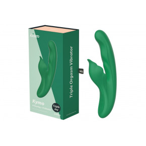 Chisa Novelties | Вибратор с клиторальным отростком Chisa Kissen Kym с фрикциями и функцией подогрева, зеленый. Ціна: 1698 грн