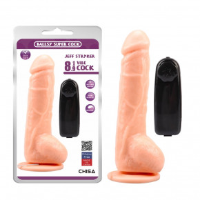 Chisa Novelties | Вибратор реалистичный Chisa Ballsy Super Cock Jeff Stryker с пультом управления, телесный. Цена: 1 560 грн