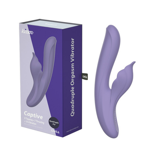 Chisa Novelties | Вибратор Сhisa Kissen Captive с клиторальным отростком, фиолетовый. Ціна: 3229 грн Chisa Novelties | Вибратор Сhisa Kissen Captive с клиторальным отростком, фиолетовый. Ціна: 3229 грн