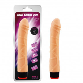Chisa Novelties | Вибратор реалистичный CHISA Real Touch XXX из киберкожи на батарейках, бежевый. Ціна: 850 грн