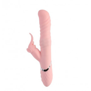 Chisa Novelties | Вибратотр-кролик рельефный, с слоником Chisa, розовый. Цена: 2 750 грн