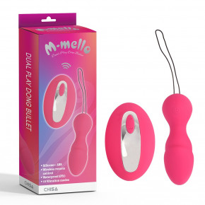 Chisa Novelties | Виброяйцо с пультом управления Chisa M-Mello Dual Play Dong Bullet, розовое. Ціна: 2595 грн