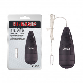 Chisa Novelties | Вибропуля Chisa Hi-Basic Mini Bullet с пультом управления, серебристая. Цена: 495 грн