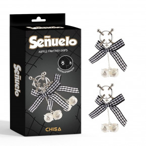 Chisa Novelties | Зажимы на соски с бантиком и колокольчиком Senuelo CHISA. Ціна: 594 грн