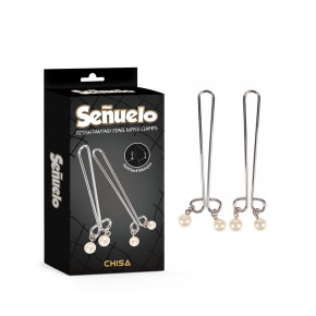 Chisa Novelties | Зажимы на соски с жемчугом Senuelo Chisa. Цена: 595 грн