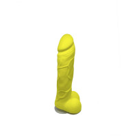 Крафтовое мыло-член с присоской Yellow size L