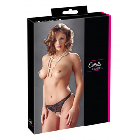 Трусики сексуальные Lace String Pearls black M