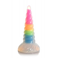 Creature Cocks | Фэнтезийный фаллоимитатор Creature Cocks Luminescent Rainbow Silicone Dildo. Цена 3 699 грн