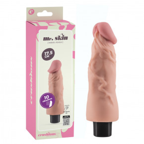 CRUSHIOUS | Вибратор реалистичный CRUSHIOUS Mr. Skin, 10 режимов, бежевый, 17,5 х 4 см. Цена: 2 795 грн