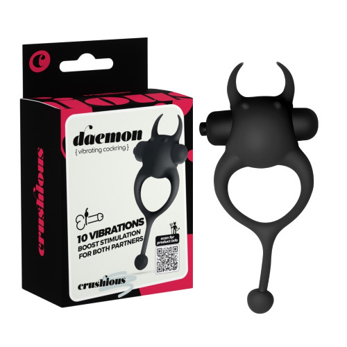 CRUSHIOUS | Виброкольцо CRUSHIOUS Daemon с рожками и хвостиком, 10 режимов, чёрное. Цена 650 грн CRUSHIOUS | Виброкольцо CRUSHIOUS Daemon с рожками и хвостиком, 10 режимов, чёрное. Цена 650 грн