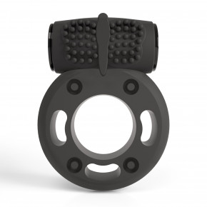 CRUSHIOUS | Виброкольцо на пенис Crushious, с рельефом, силиконовое, чёрное. Цена: 350 грн