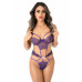 Daring Intimates | Боди ажурное Daring Intimates с декоративными стрепами, фиолетовый. Ціна 2204 грн. Фото: 2