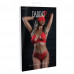 Daring Intimates | Комплект с открытым доступом и маской Daring Intimates, красный, S/M. Цена 1 827 грн. Фото: 4