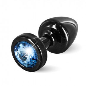 Diogol | Анальная пробка с камнем Diogol - Anni Butt Plug Round 25 mm Black & Blue. Цена: 1 395 грн