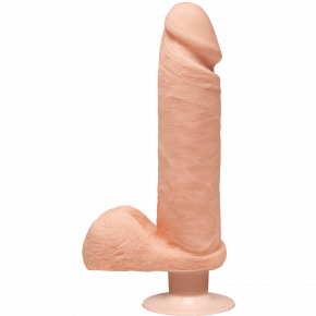 Doc Johnson | Фаллоимитатор The D - Perfect D - Vibrating 8 Inch With Balls - ULTRASKYN. Цена: 3 079 грн