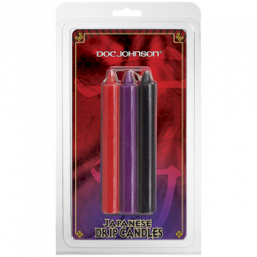 БДСМ свечи низкотемпературные Japanese Drip Candles - 3 Pack Multi-Colored