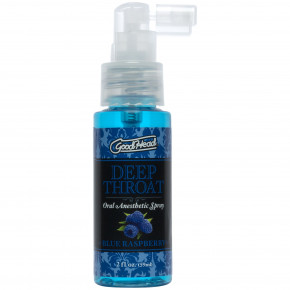 Doc Johnson | Спрей для минета Doc Johnson GoodHead DeepThroat Spray – Blue Raspberry 59 мл для глубокого минета. Ціна: 839 грн