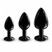 Dorcel | Металлическая анальная пробка с украшением в виде кристалла Dorcel - Diamond Plug BLACK L. Цена 1 139 грн. Фото: 5