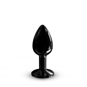 Dorcel | Металлическая анальная пробка с украшением в виде кристалла Dorcel - Diamond Plug BLACK S. Цена: 899 грн