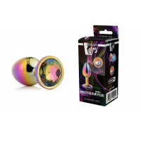 Dream toys | Райдужна Анальна Пробка Gleaming Love Multicolour Plug Small. Ціна 516 грн