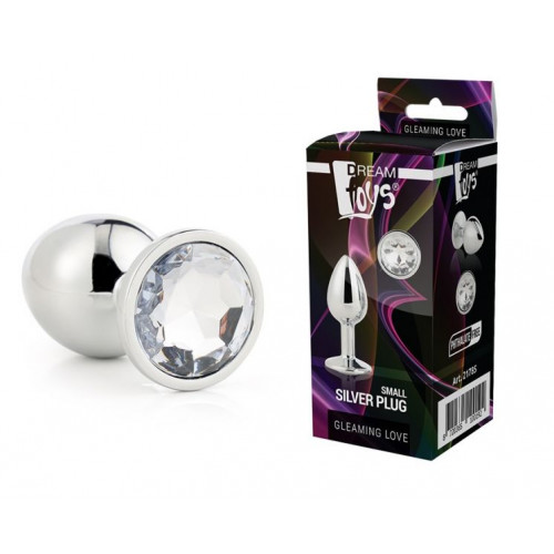 Dream toys | Анальна Пробка З Каменем Gleaming Love Silver Plug Large. Ціна 799 грн Dream toys | Анальна Пробка З Каменем Gleaming Love Silver Plug Large. Ціна 799 грн