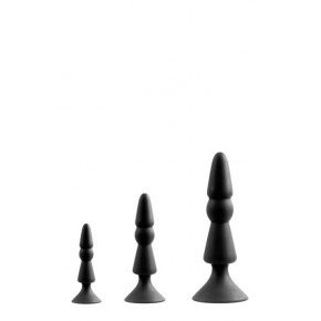 Dream toys | Набор анальных плагов MENZSTUFF 3-PIECE ANAL CONE SET BLACK. Цена: 1 199 грн