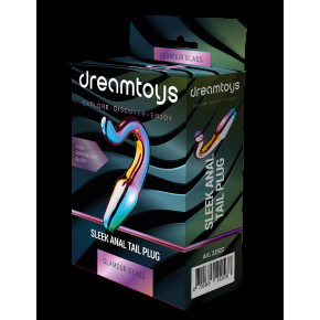 Dream toys | Анальный плаг из боросиликтного стекла GLAMOUR GLASS SLEEK ANAL TAIL PLUG. Цена: 1 264 грн