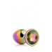 Dream toys | Радужная анальная пробка GLEAMING LOVE MULTICOLOUR PLUG SMALL. Цена 660 грн. Фото: 1