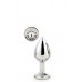 Dream toys | Анальная пробка с камнем GLEAMING LOVE SILVER PLUG SMALL. Цена 490 грн. Фото: 4